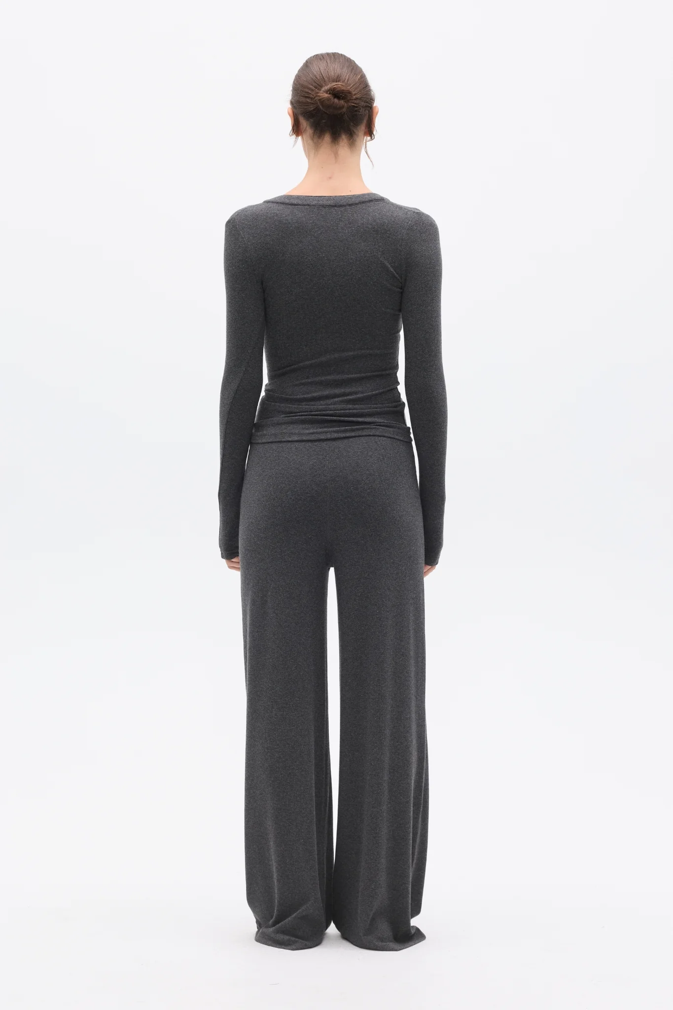 SEARLE HENLEY TOP - DARK HEATHER GREY - Image 5