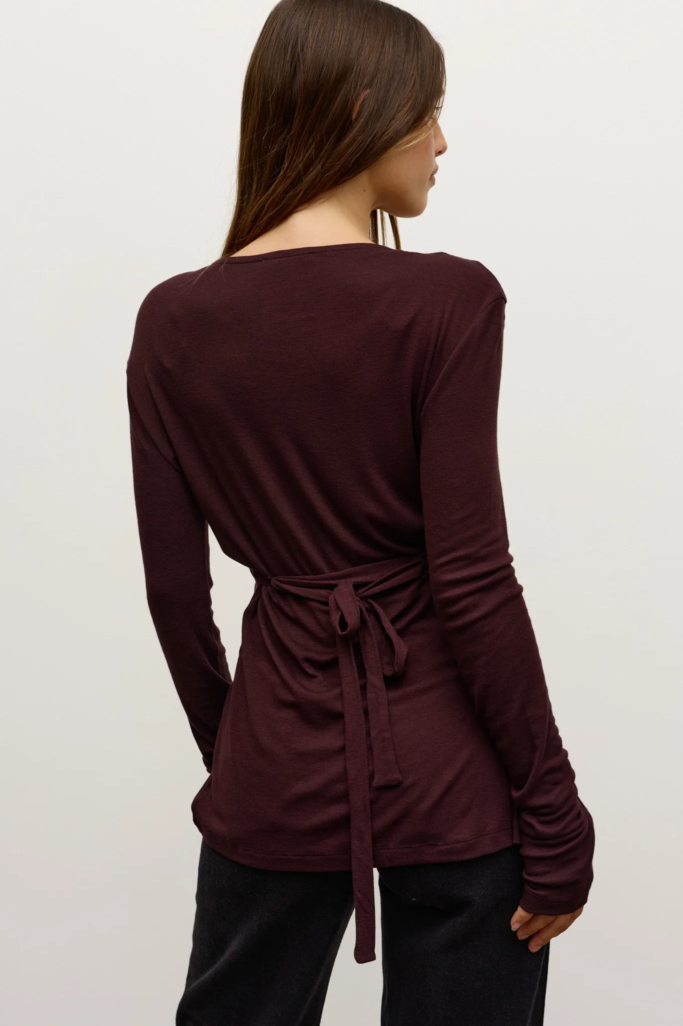 SERAFINA BUTTON UP - BLACK CHERRY - Image 4