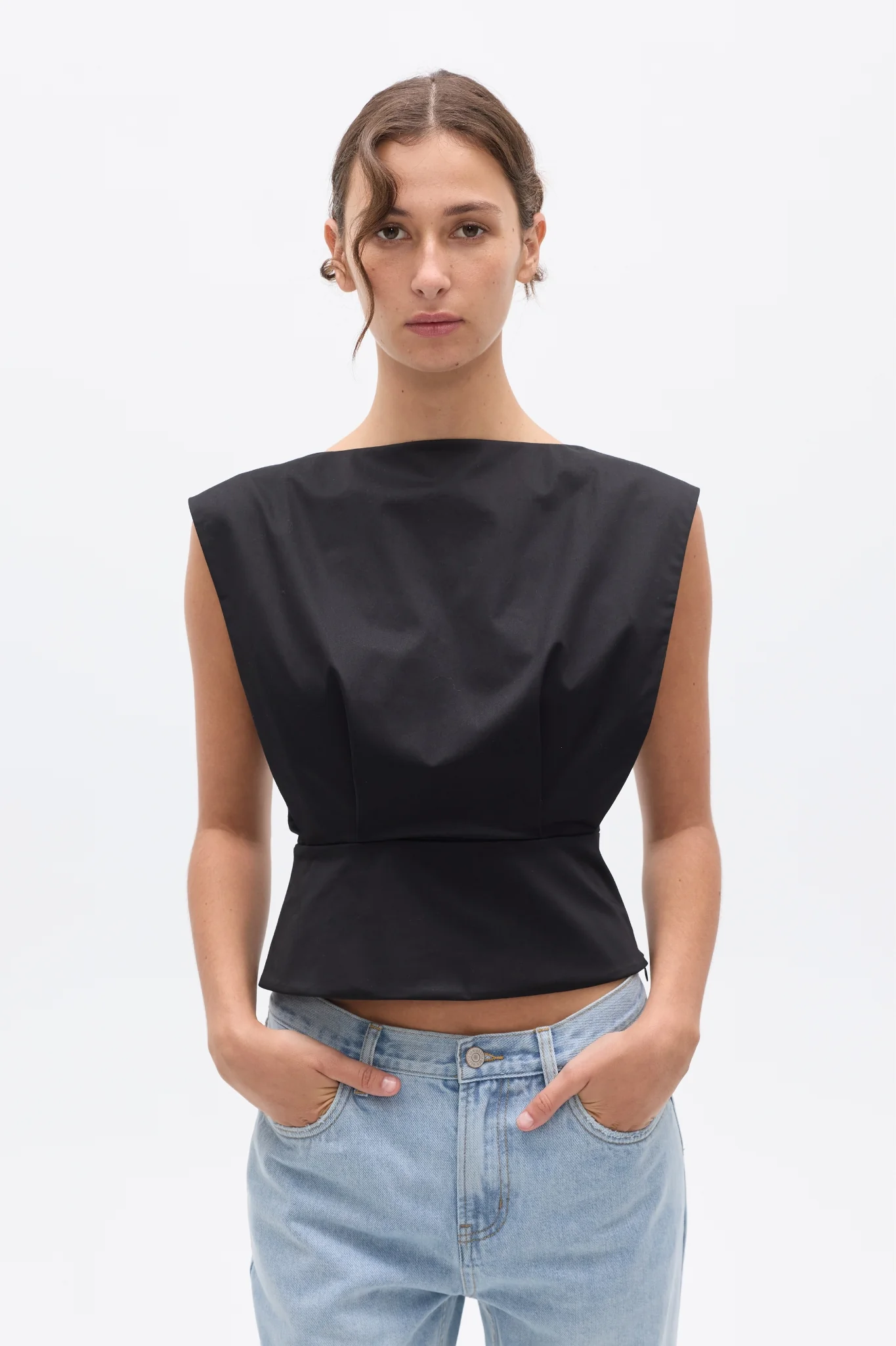 SHELLY TOP - BLACK - Image 3