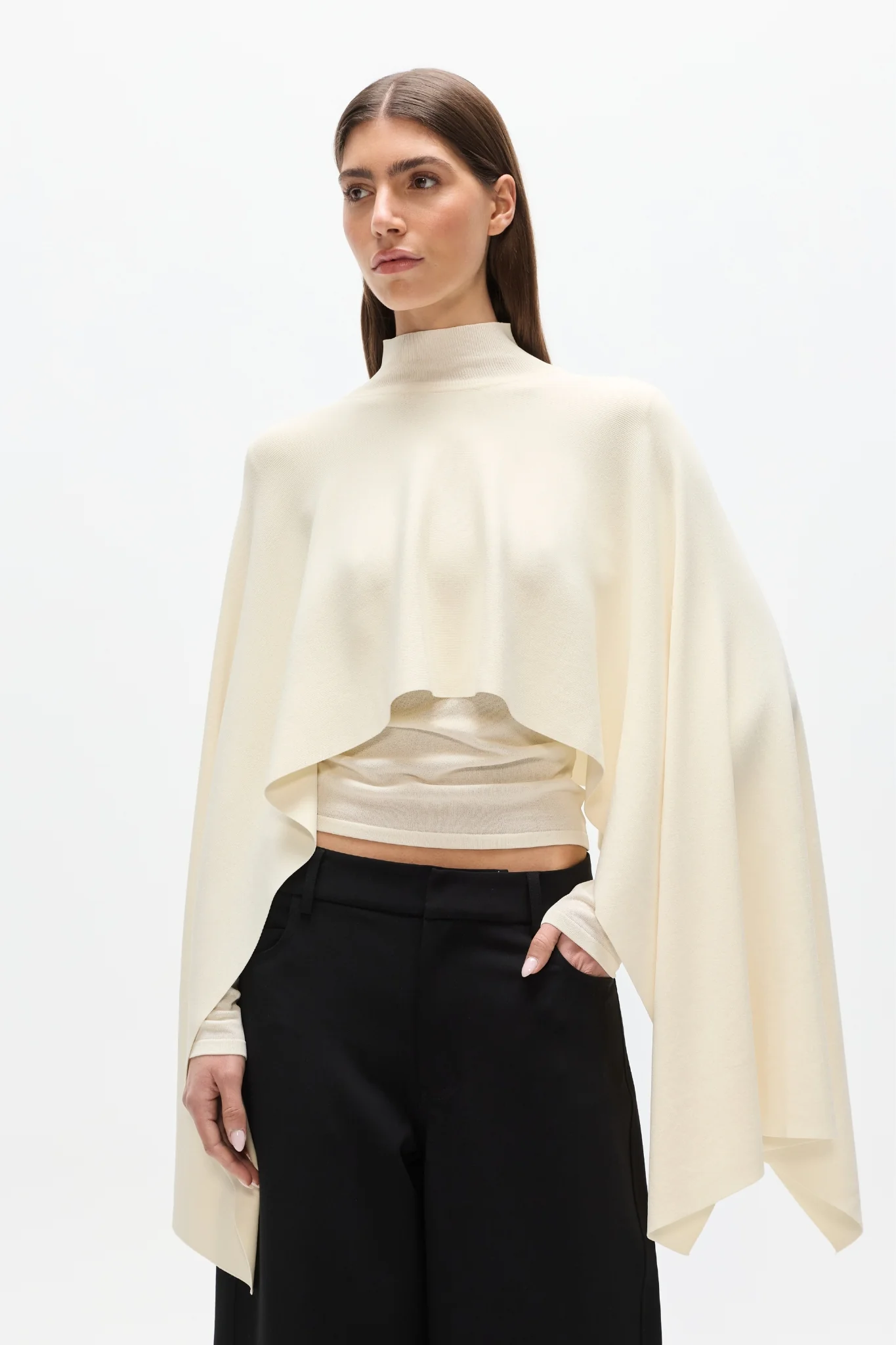 SORELLA PONCHO - IVORY - Image 3