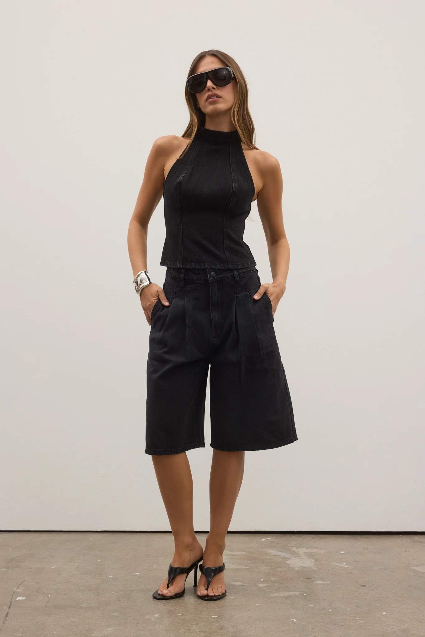 THEA DENIM TURTLENECK - BACKSTAGE BLACK - Image 2