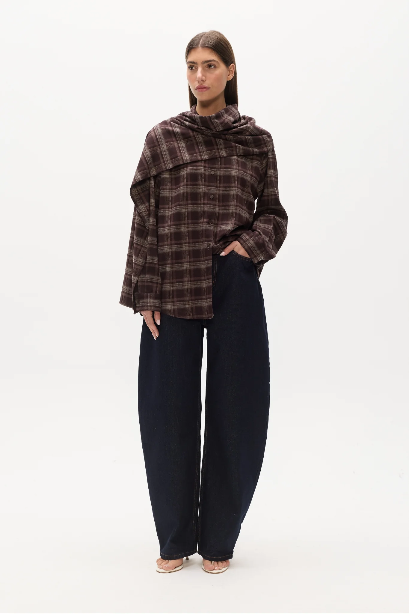 VAUGHN CAPE SHIRT - PLAID