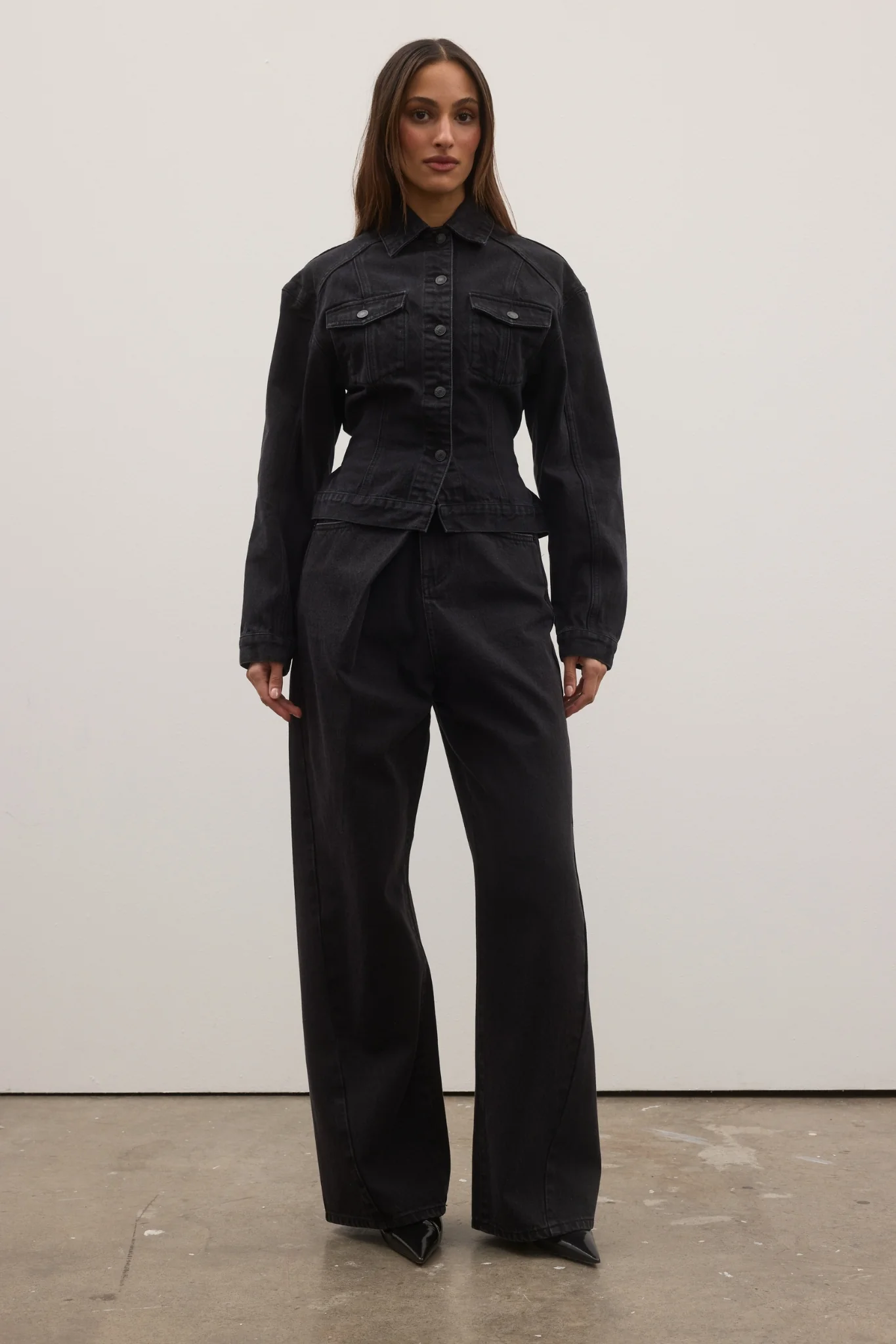 VIOLET DENIM JACKET - BACKSTAGE BLACK - Image 2