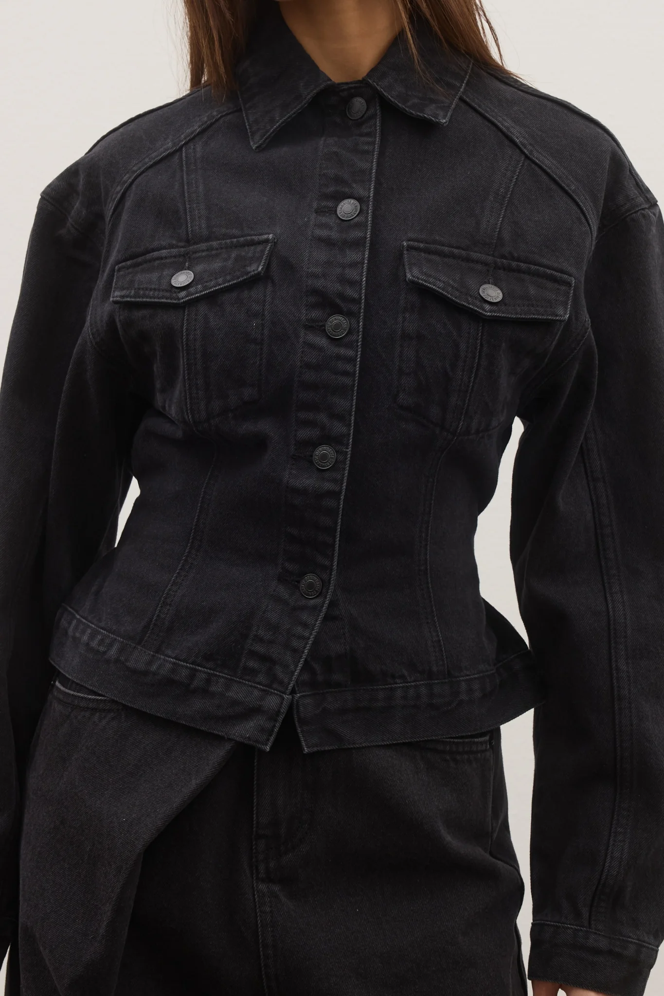 VIOLET DENIM JACKET - BACKSTAGE BLACK - Image 3