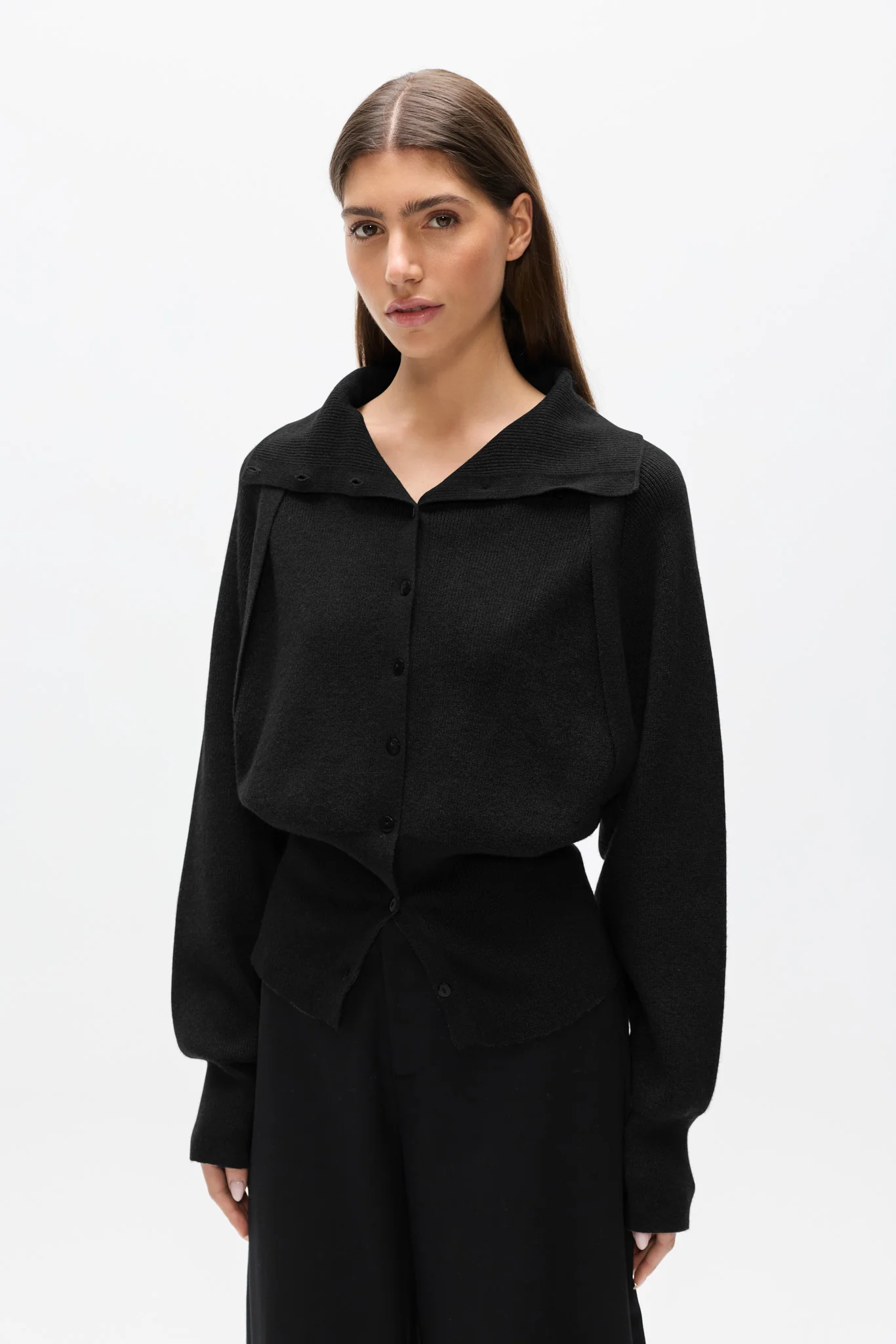 VIOLETTE KNIT CARDIGAN - BLACK - Image 2