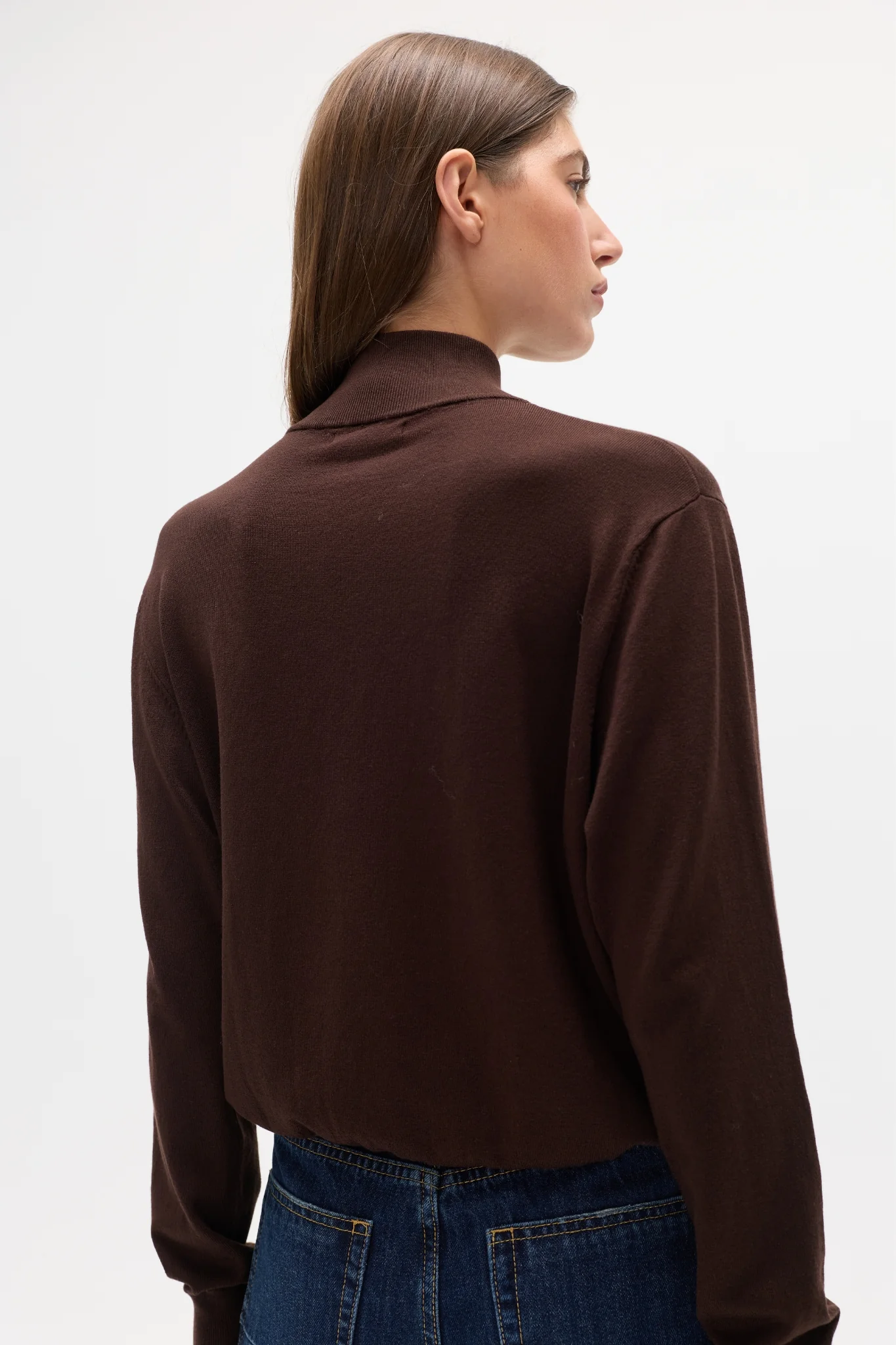 YVETTE KNIT JUMPER - CHOCOLATE BROWN - Image 3